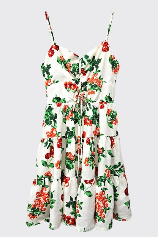 Ivory Printed Cut Out Dress for wholesale on Faire2