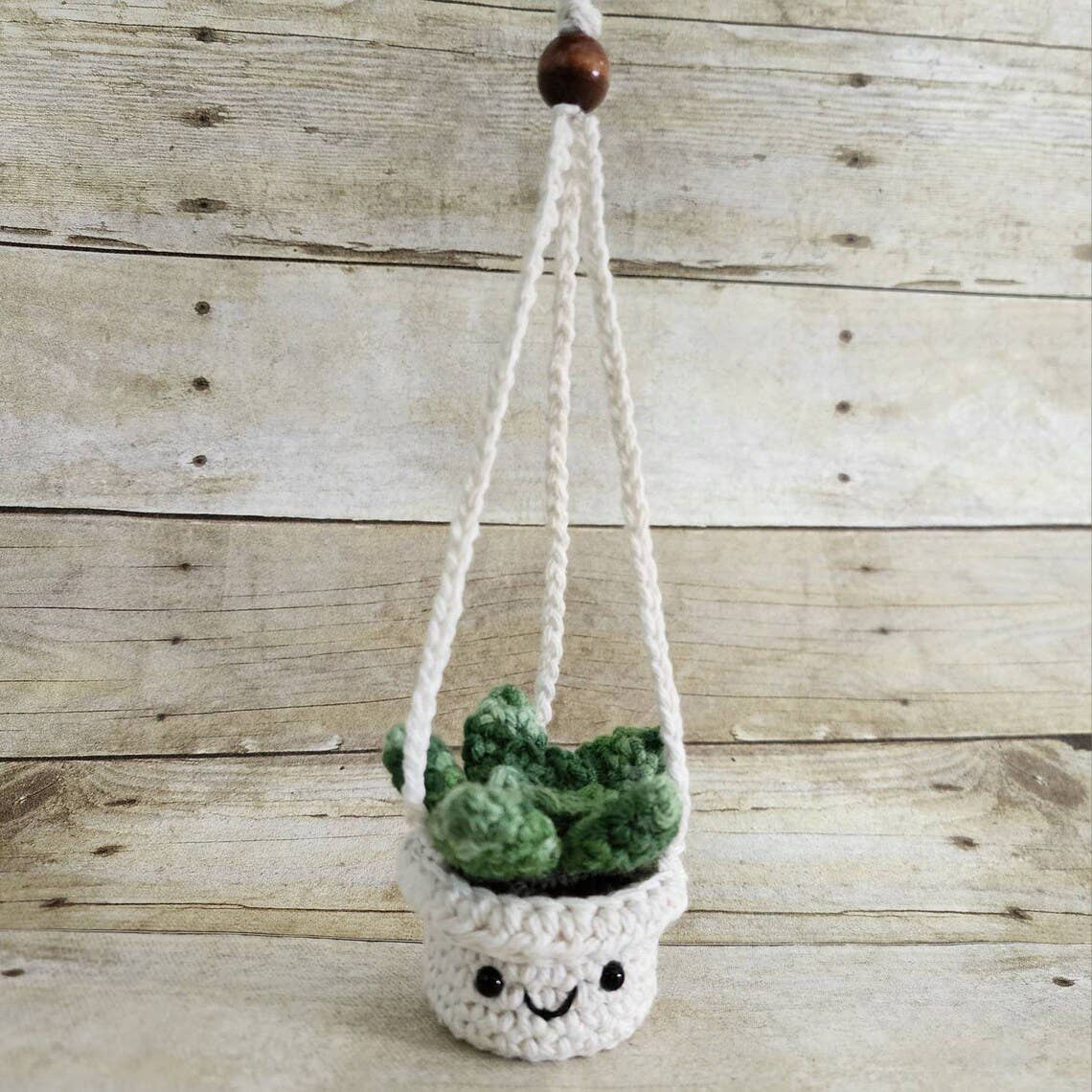 TOMOPOD LLC - Wholesale Car Decorative Charm - Unisex - Mini Crochet Succulent Car Mirror Hanging, Car Plant Decor4