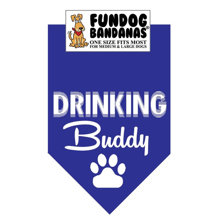 Assorted Colors 5 Pack - Drinking Buddy Dog Bandana for wholesale on Faire4