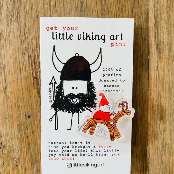 Little Viking Art - Wholesale Lapel Pin/Button - little Tomte pin0