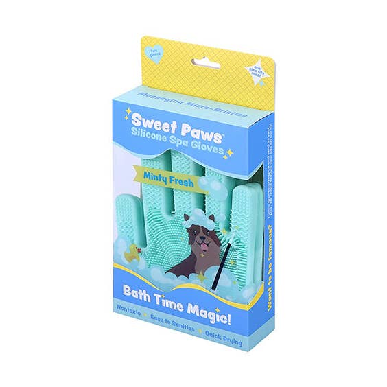 Guanti da bagno e toelettatura in silicone per cani e gatti per la vendita all'ingrosso da parte di Sweet Paws