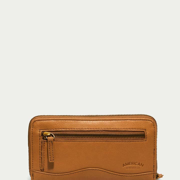 American Leather Co - Wholesale Wallet - Women's - Rye Large Zip Around Wallet6