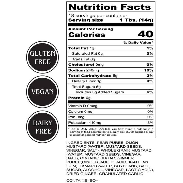 Tait Farm Foods - Wholesale Mustard - Ginger Mustard