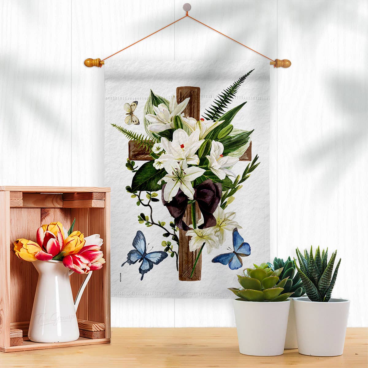 Two Group Flag Co - Wholesale Flag - Lily Cross Sweet Life Sympathy Garden Friends Faith Flag2