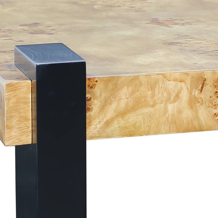 Natural Bromo 48" Wide Mappa Burl Wood Coffee Table for wholesale on Faire
