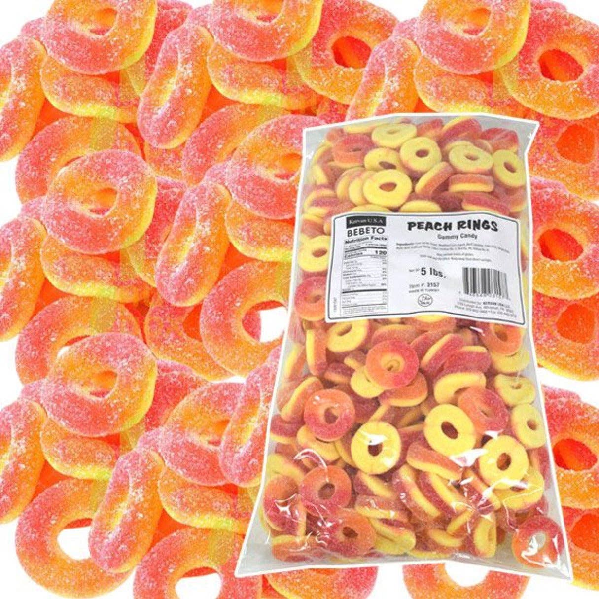 I Got Your Candy - Wholesale Gummy - Kervan Gummi Peach Rings Bulk 5lb - 1ct1