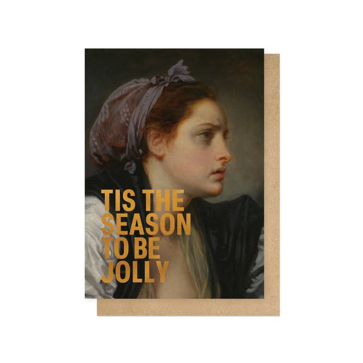 'Tis The Season Foiled Greetings Card for wholesale by East End Prints - Greetings Cards & Postcards
