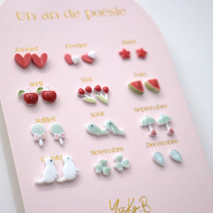 Yuko B - Wholesale Earrings - Kids - Stainless Steel Earrings - A Year of Red Poetry2