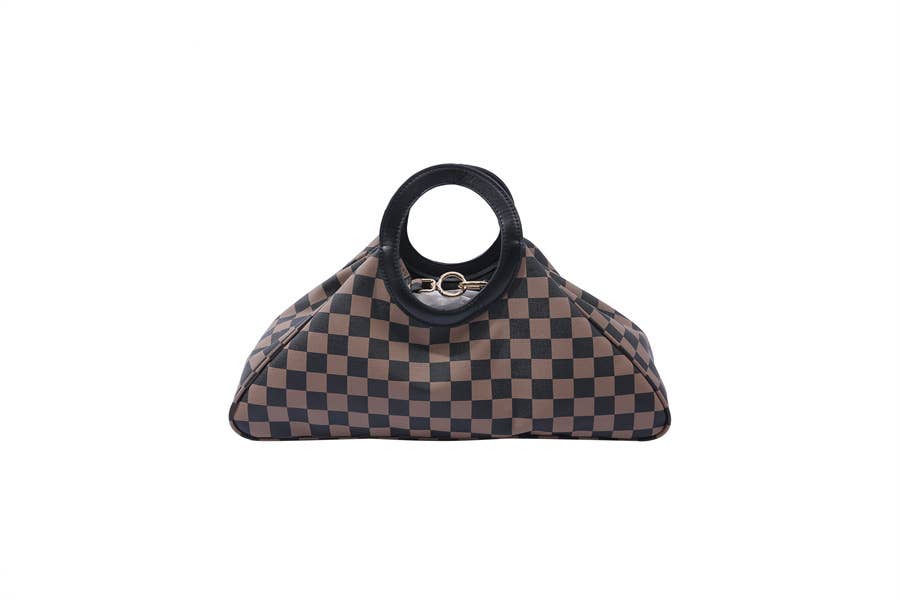 Nima Accessories Inc - Wholesale Top Handle Bag - Women's - Ladies Checkered Print Fashion Top Handle Satchel0