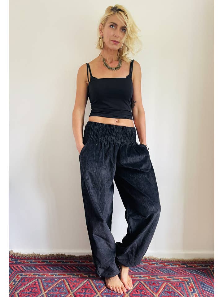 Emma's Emporium - Vente Pantalon – unisexe - Pantalon Génie Unisexe en Velours Côtelé Épais AW201