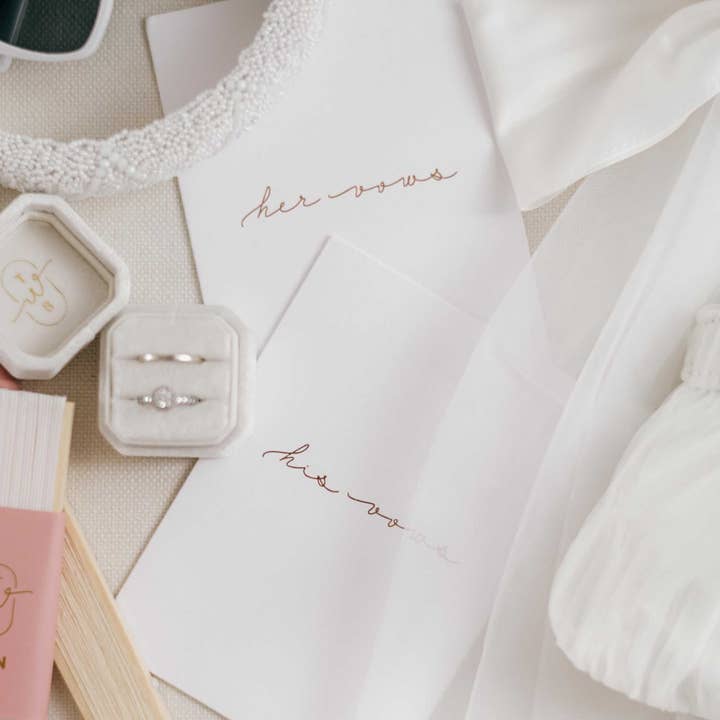 The Whole Bride - Wholesale Wedding card - Vow Cards (Set of 2)69