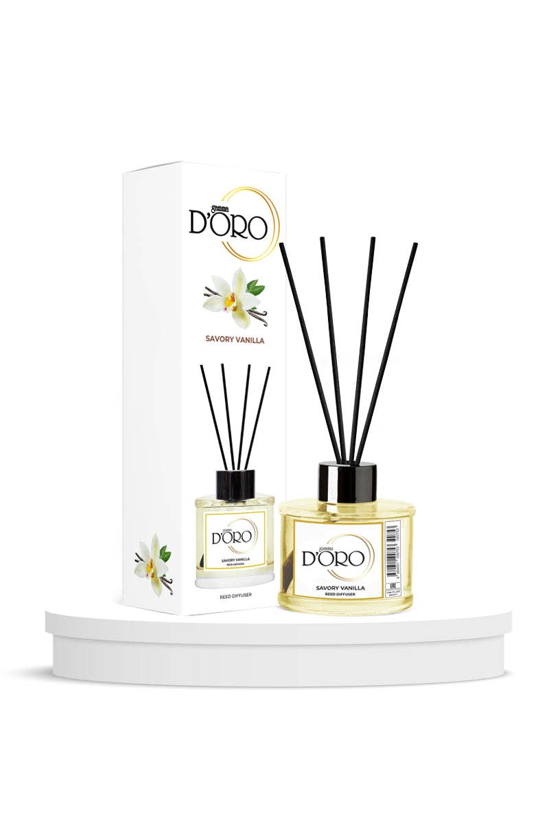 Gamma D'oro - Wholesale Reed Diffuser - SAVORY VANILLA - Gamma D'ORO Reed Diffuser - 100 ml1