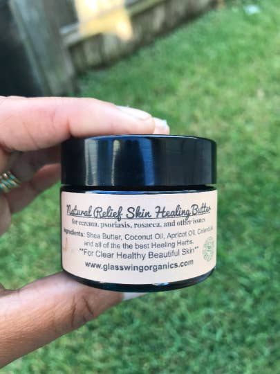Natural Relief Skin Healing Butter for wholesale by GlassWing Organics