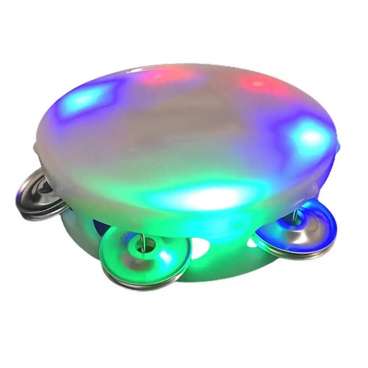 Blinkee.com, LLC - Wholesale Musical Toy - Kids & Baby - LED Multi Colored Round Tambourine