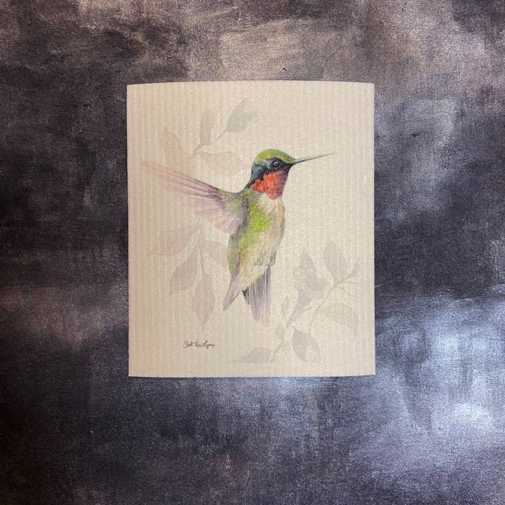Sarah Rose – wholesale Kökshandduk/Disktrasa – Ruby-Throated Hummingbird Svensk Disktrasa