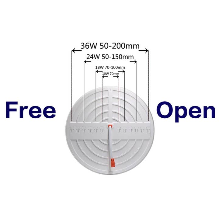 Ledsone - Wholesale Chandelier/Hanging Light - Ultra Thin LED 18 W 6000 K LED Panel Recessed Round Ceiling Spotlight Down Light~252812