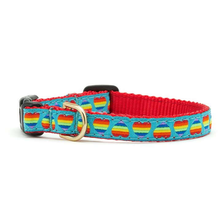 Up Country, Inc. - Wholesale Pet Collar - Dog - Rainbow Hearts Small Breed Dog Collar