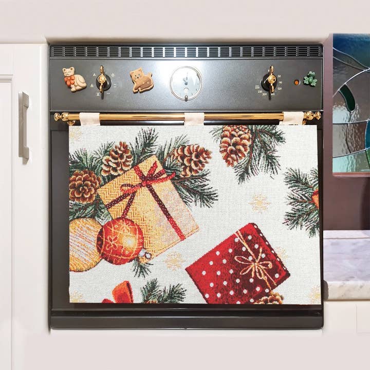 Oven cover cm.50x33 h with adjustable velcro CHRISTMAS for wholesale by Almatex srl