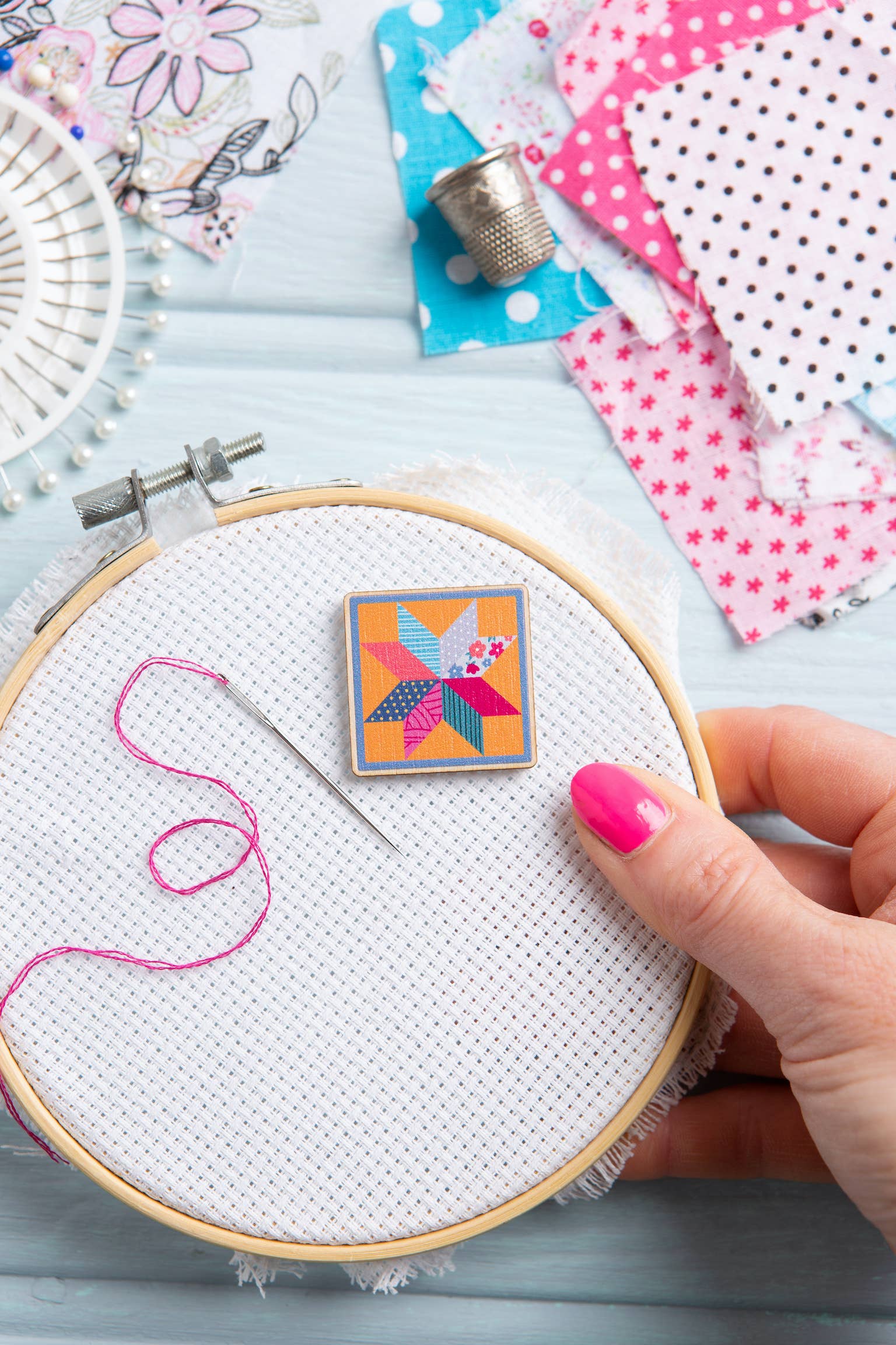 Hawthorn Handmade (US Duties Paid) - Vente Accessoire de broderie/point de croix - Aimant à aiguilles magnétique pour bloc de patchwork | Cadeau pour les artisans2