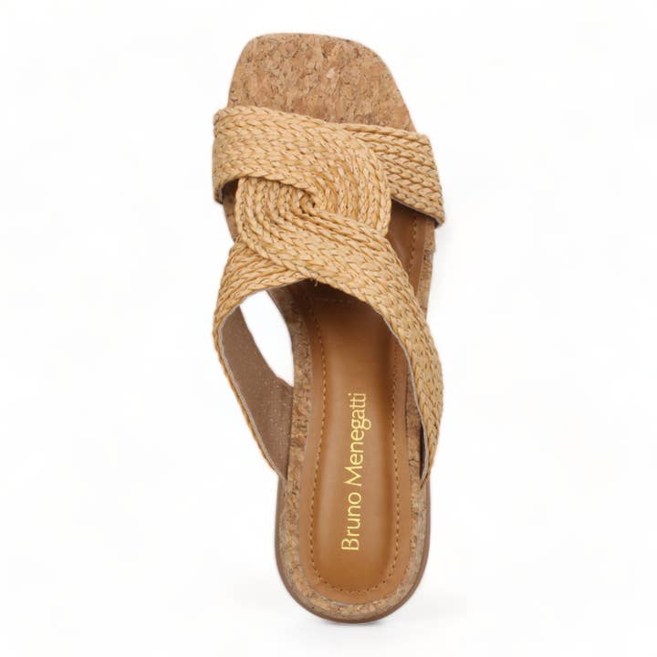 Bruno Menegatti - Wholesale Low Heels - Women's - Bruno Menegatti Verina Sandals Straw/Cork2