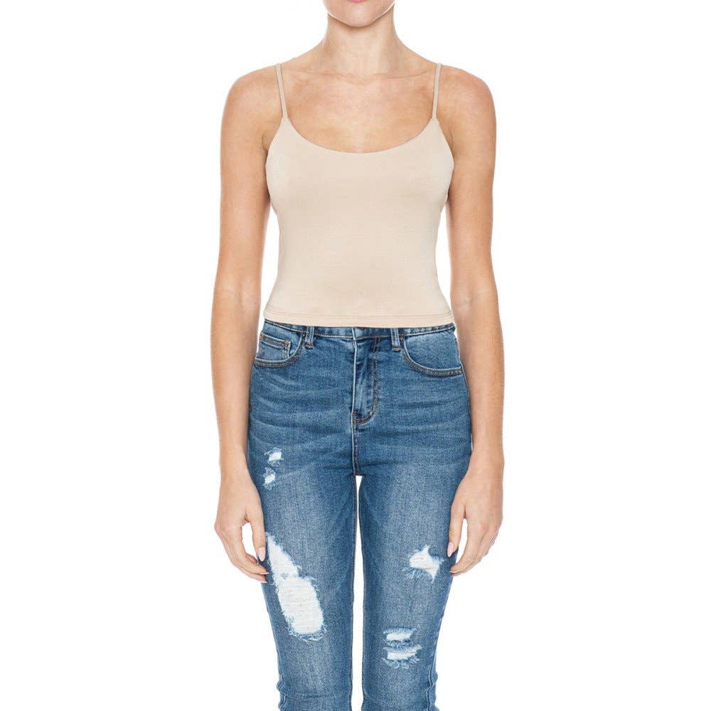 Paperdoll - Wholesale Camisole - Women's - FRONT AND BACK DOUBLE LAYERED SCOOP NECK CROP CAMI TOP3