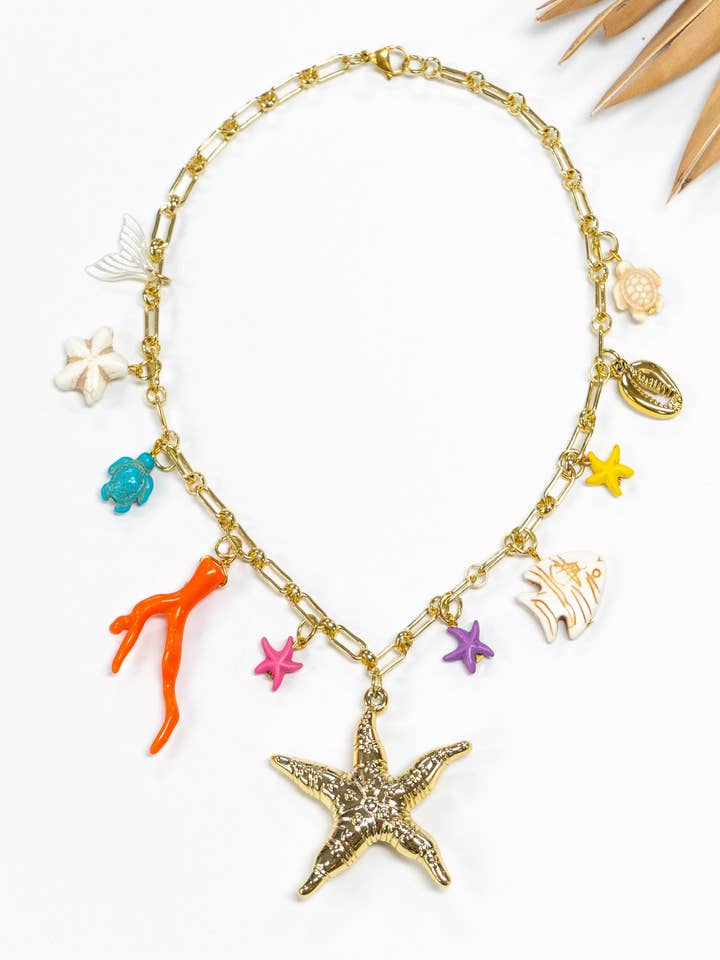 Collier Éclaboussure d'Étoile de Mer pour la vente par Bali Queen