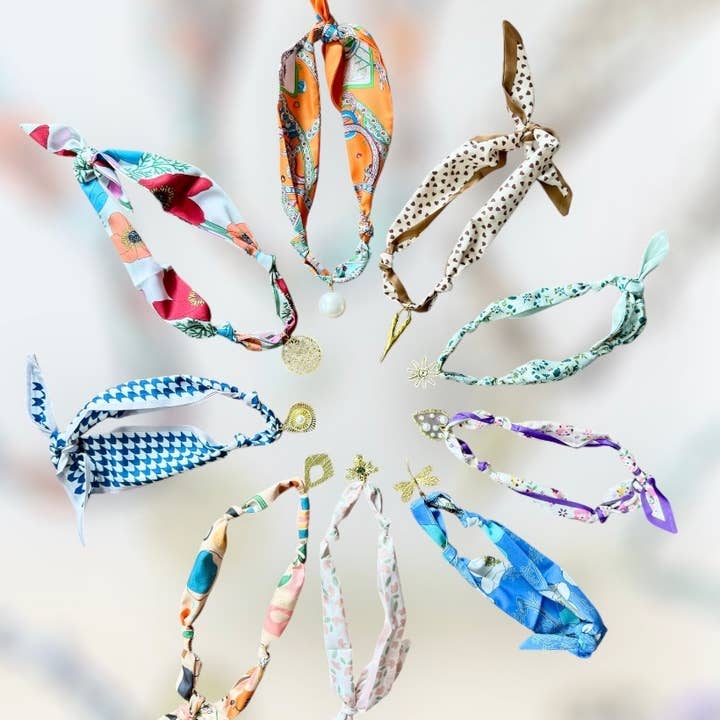 Freely Cece LLC - Wholesale Pendant/Charm Necklace - Trendy Scarf Charm NecklaceÂ