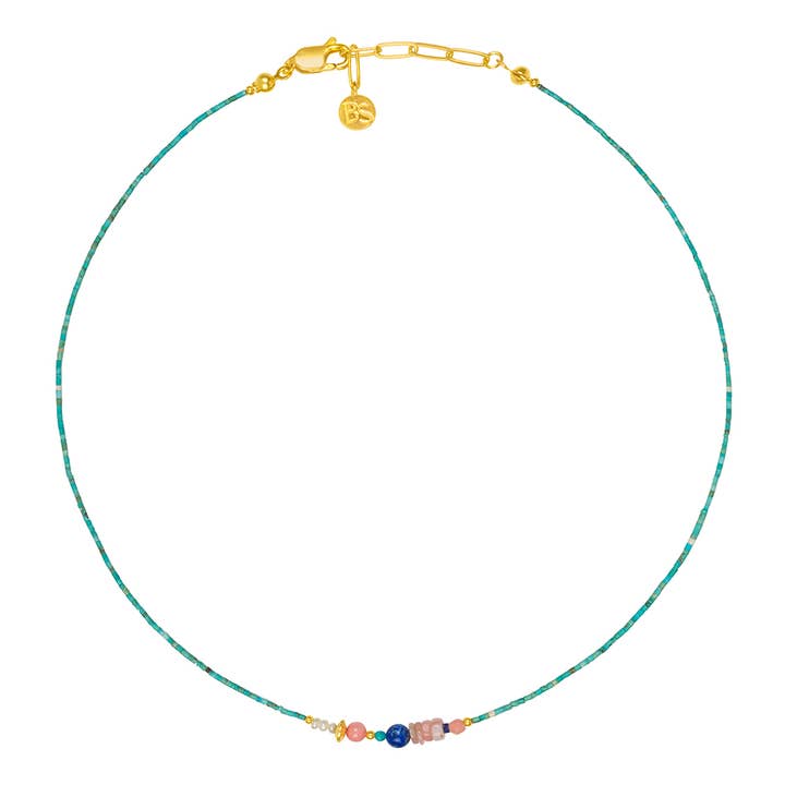 Colar Morangos e Ameixas - Lapiz Lazuli por atacado de Bonjouk Studio