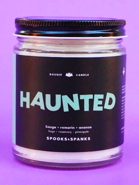 Haunted Candle - Sage + Rosemary + Pine Wood + Pineapple for wholesale by Spooks & Spanks