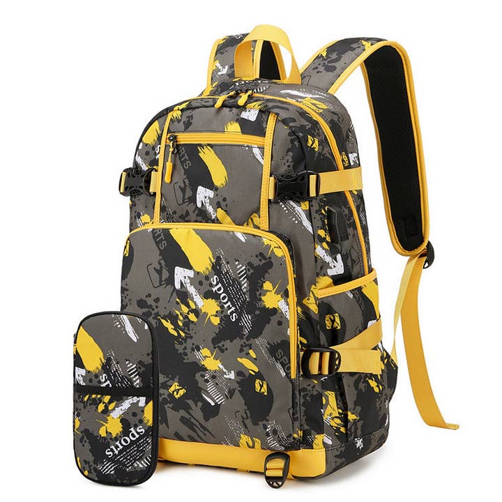 ACCITY - Wholesale Backpack - Kids - Boys’ Backpacks for School, 2-Piece Print Set_CWAB54695
