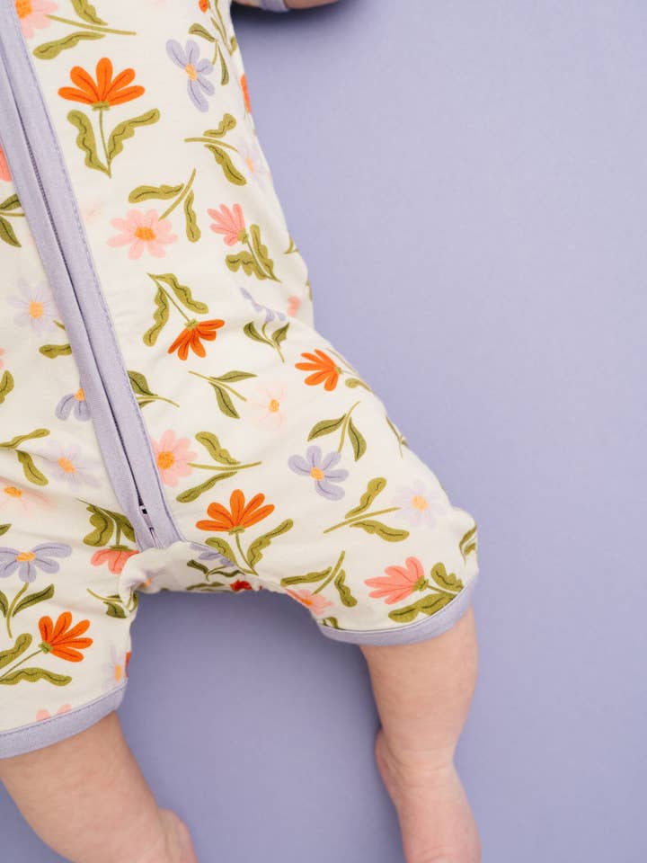 Little One Shop - Wholesale Jumpsuit - Baby - Daisy Daydream Bamboo Short Romper