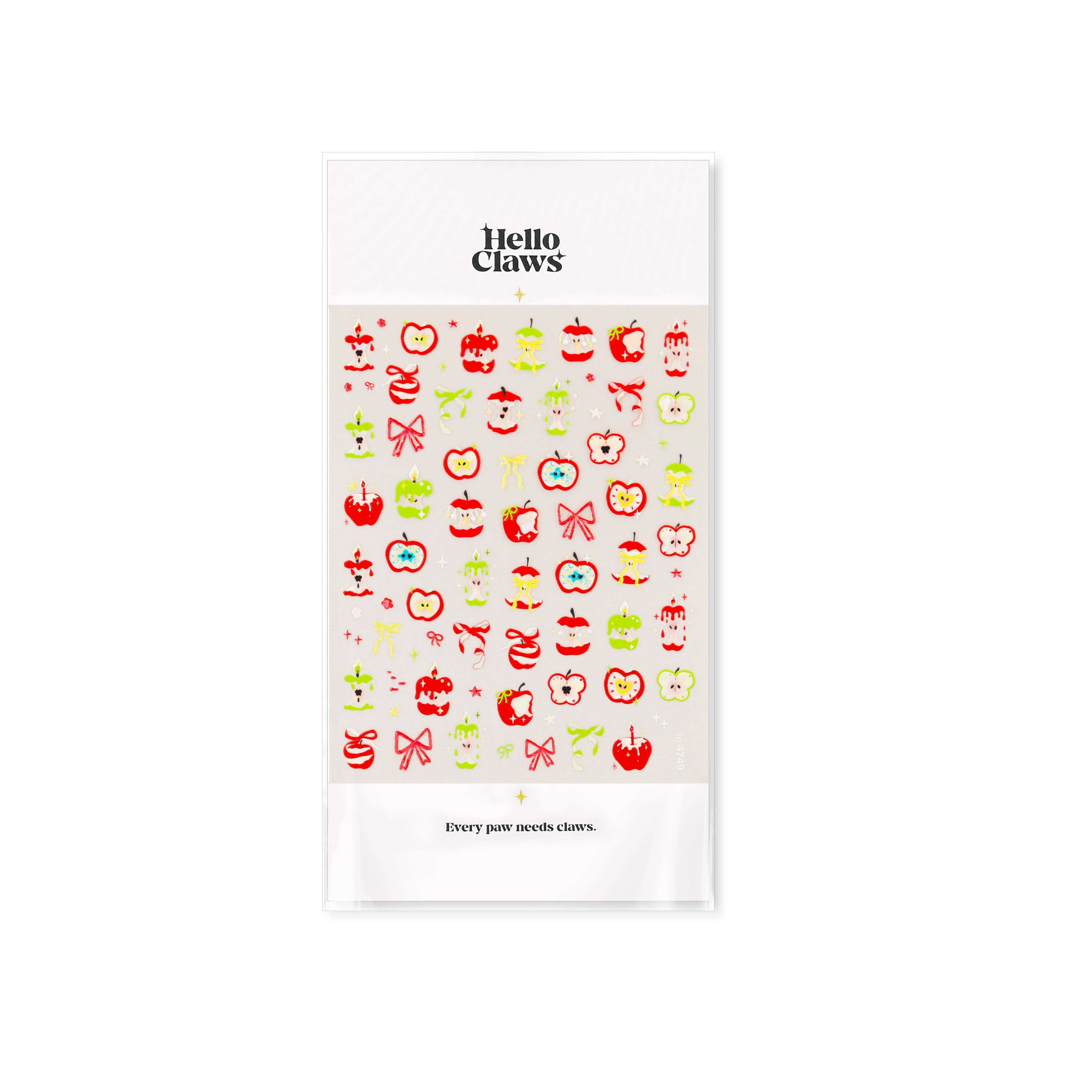 Hello Claws Limited – wholesale Nail art/decal – Hello Claws | Red Apple 3D Nail Deco Sticker0