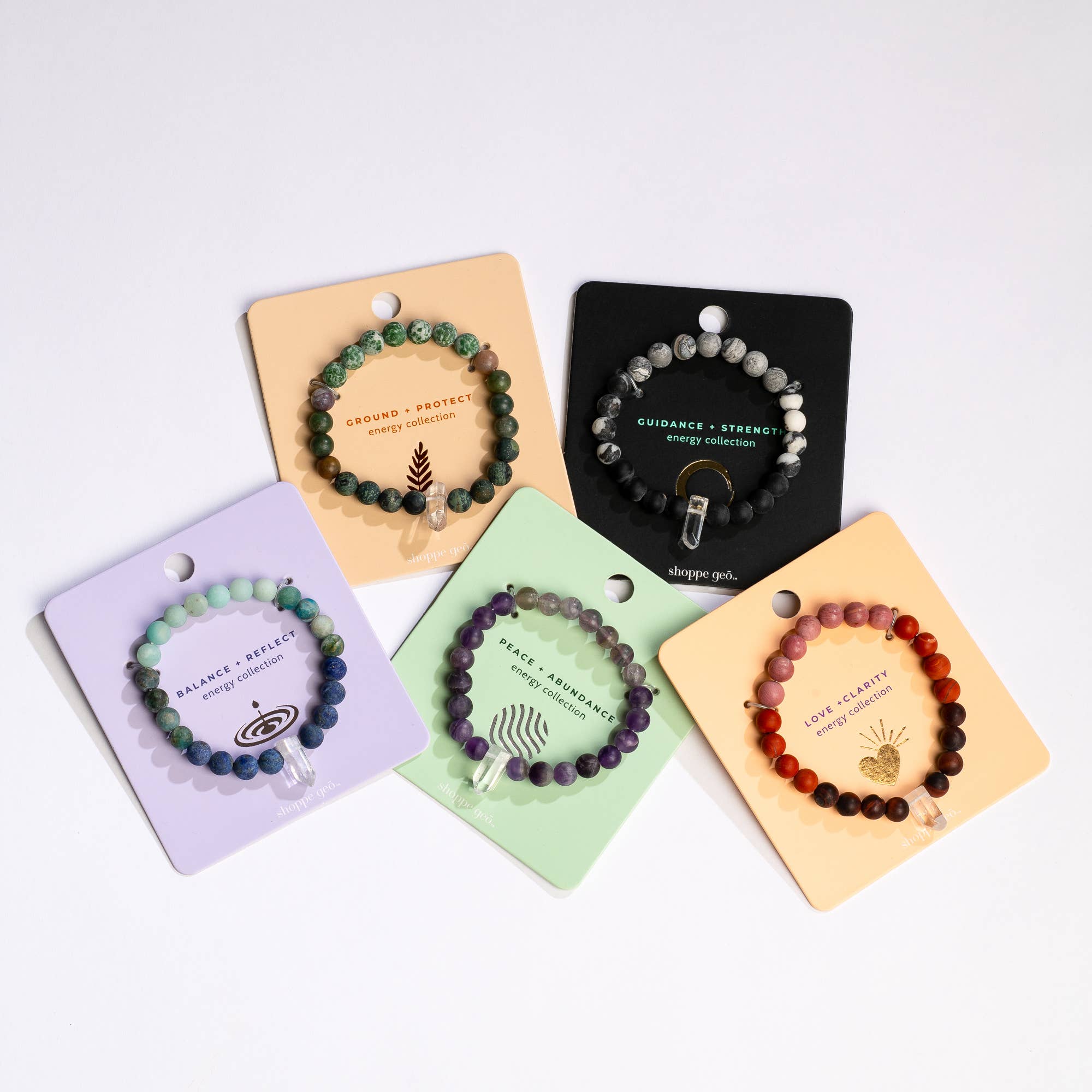 GeoCentral - Wholesale Beaded Bracelet - Peace + Abundance Crystal Bead Bracelet 8mm3