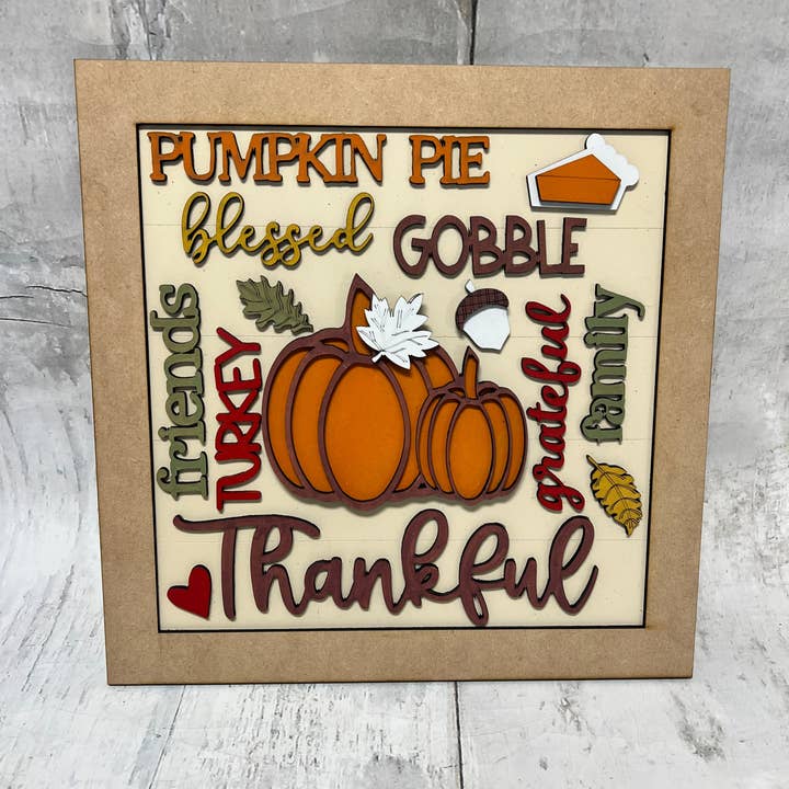 Kit de panneau d'art de mots de Thanksgiving pour la vente par Rustic Home Co LLC