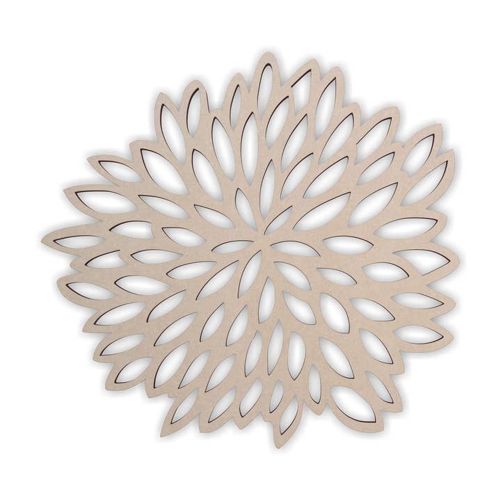 Flower Shape Wooden - Flower Cutout, Flower Wall Art for wholesale by Jess and Jessica
