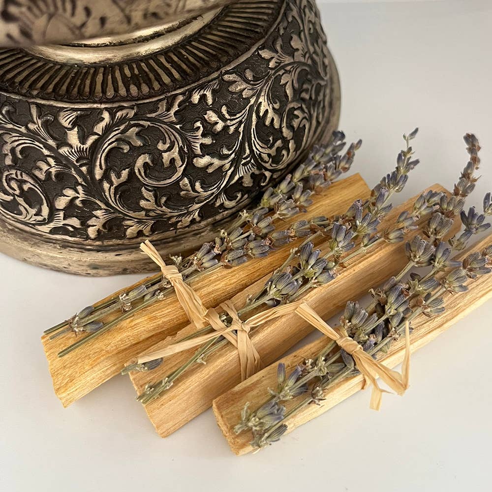 VIE – Engroshandel Røgstift – Mini Smudge Klynge, Palo Santo med Lavendel 4"6