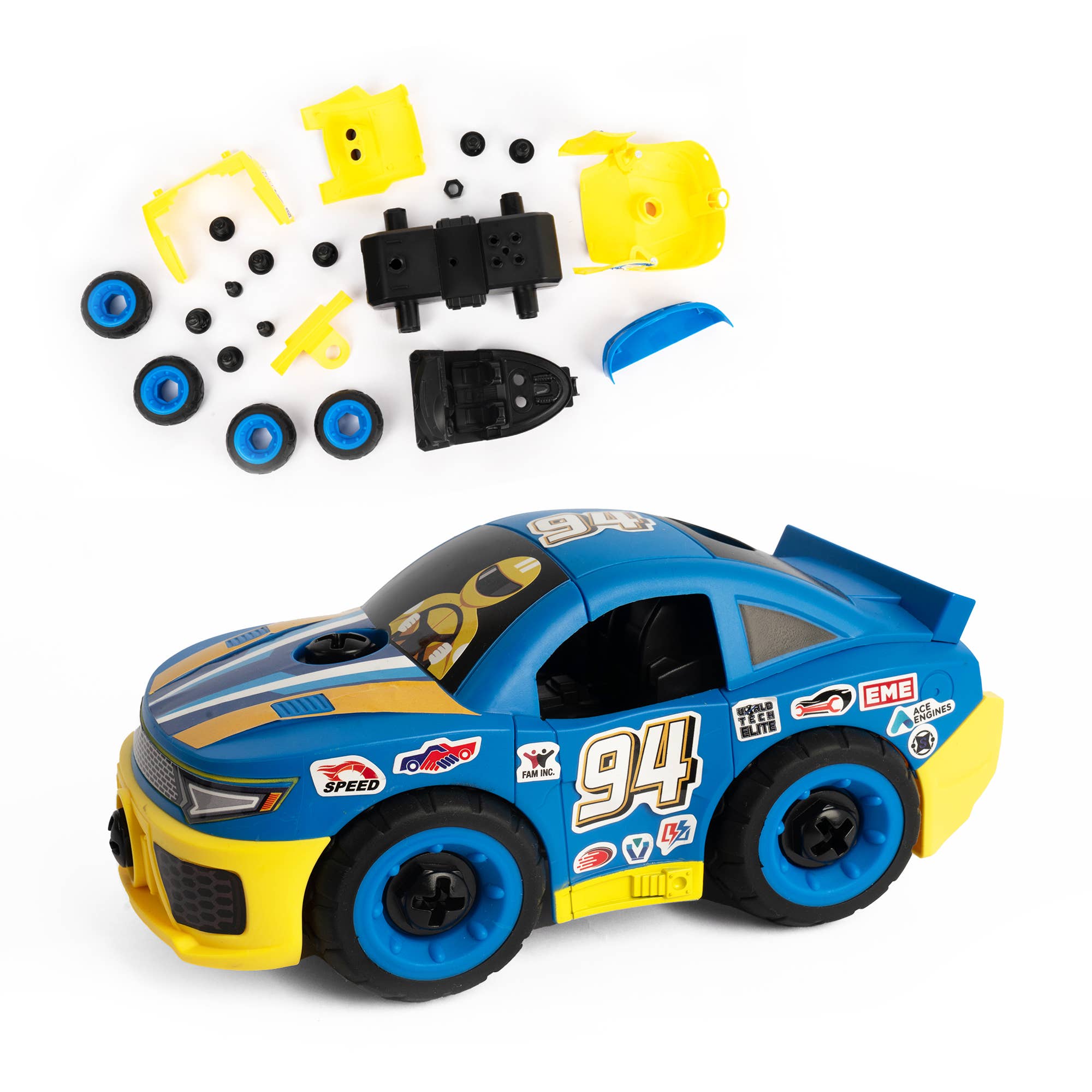 World Tech Toys - Wholesale Toy Set - Kids - Team Nascar Pit Stop Playset with Take Apart Car (84 Pieces)1