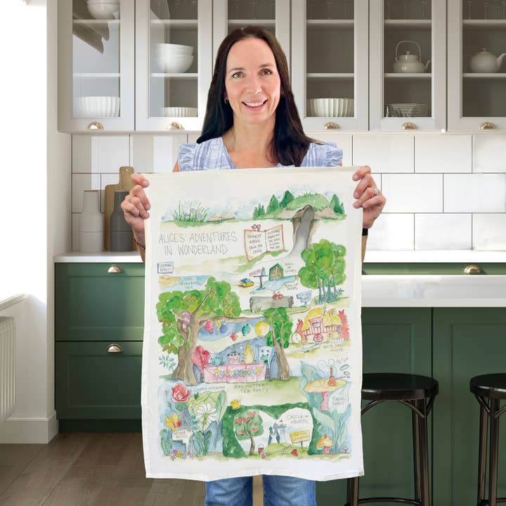 Elizabeth Wade Studio - Wholesale Tea Towel - Alice’s Adventures in Wonderland Tea Towel1