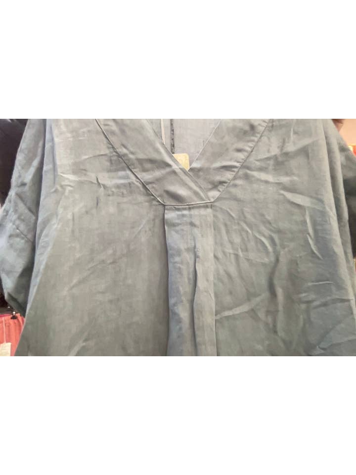 la maison des fibres naturelles - Wholesale Dress - Women's - Long dress v-neck 62733 100% linen38