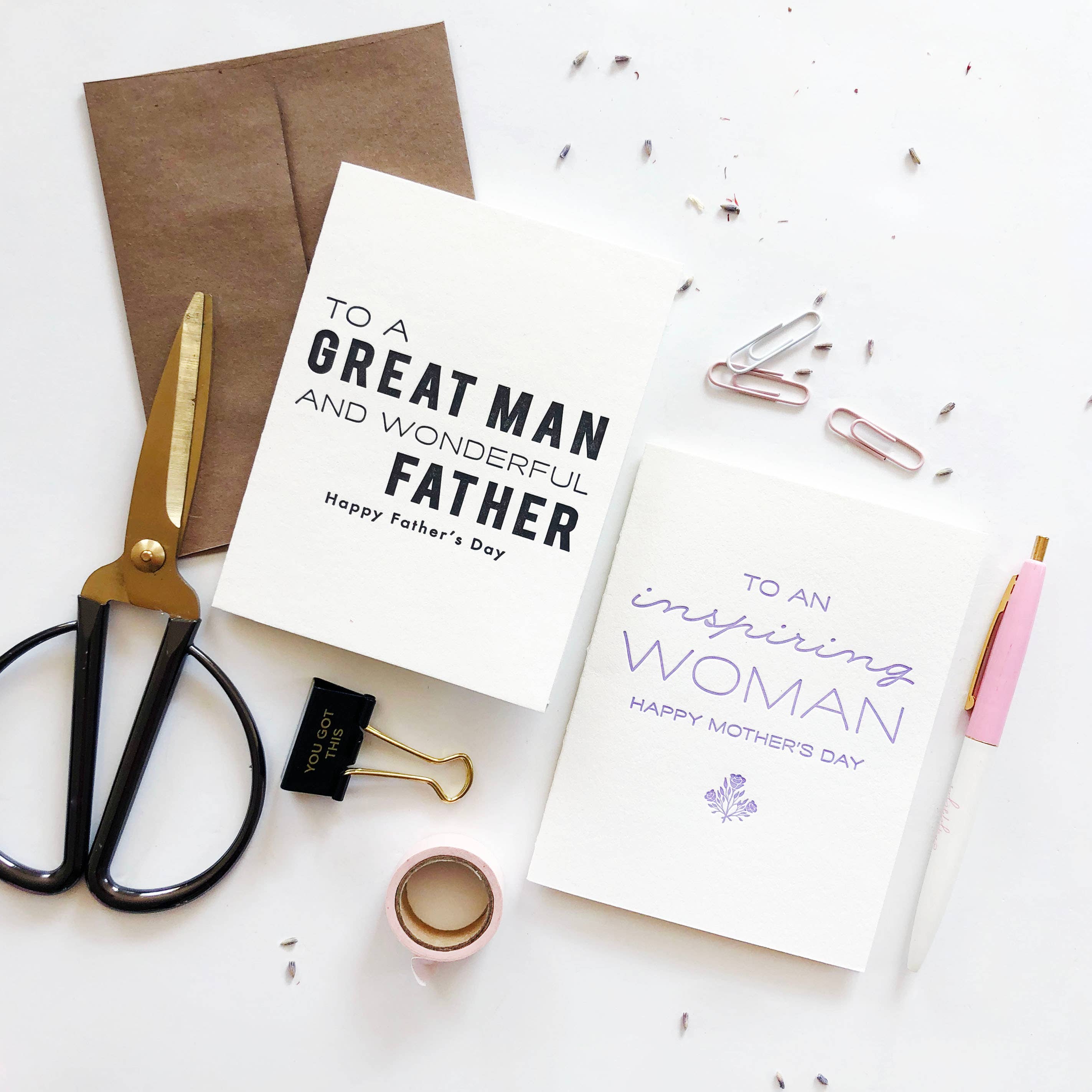 Steel Petal Press - Wholesale Father's Day Card - Great Man and Father - Letterpress Father's Day Card1