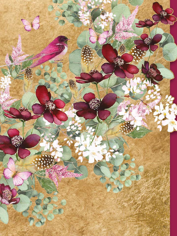 PIZAZZ GALLERY BLANK GREETING CARD NPG72 CHOCOLATE COSMOS for wholesale by Nigel Quiney Publications Ltd