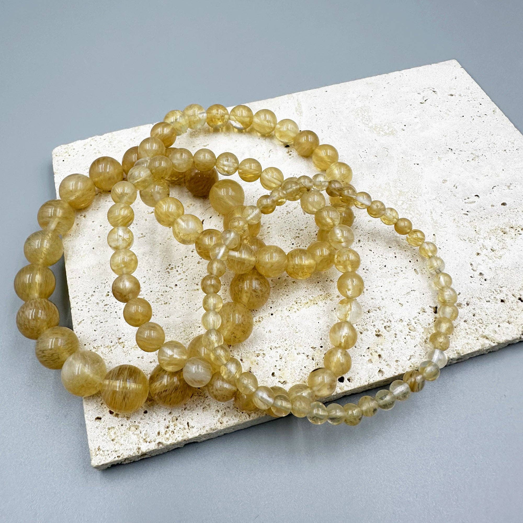 Ole – Großhandel Perlenarmband – Citrin-Quarz-Stein Stretcharmband B1981-4MM7