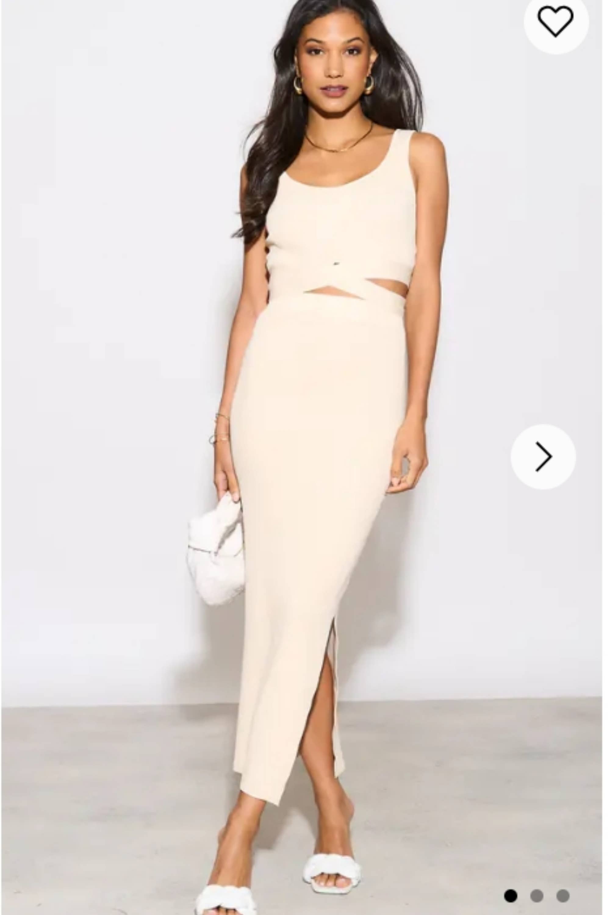 CY FASHION. LONDON - Vente Ensemble haut et jupe - Femme - Débardeur moulant en maille, haut à nouer et jupe midi