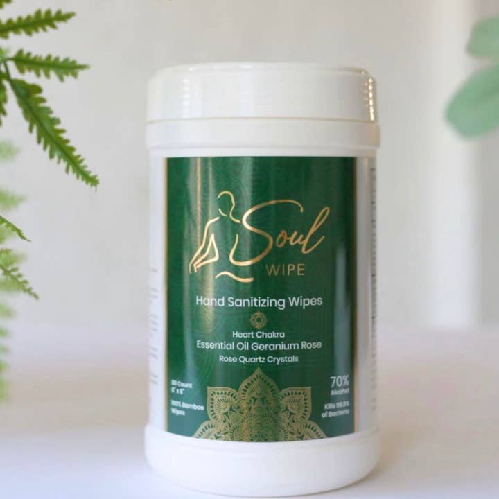 soul wipe hand sanitizing wipe - Wholesale Hand Sanitizer - Hand Sanitizing Wipe Geranium Rose Heart Chakra Soul Wipe4