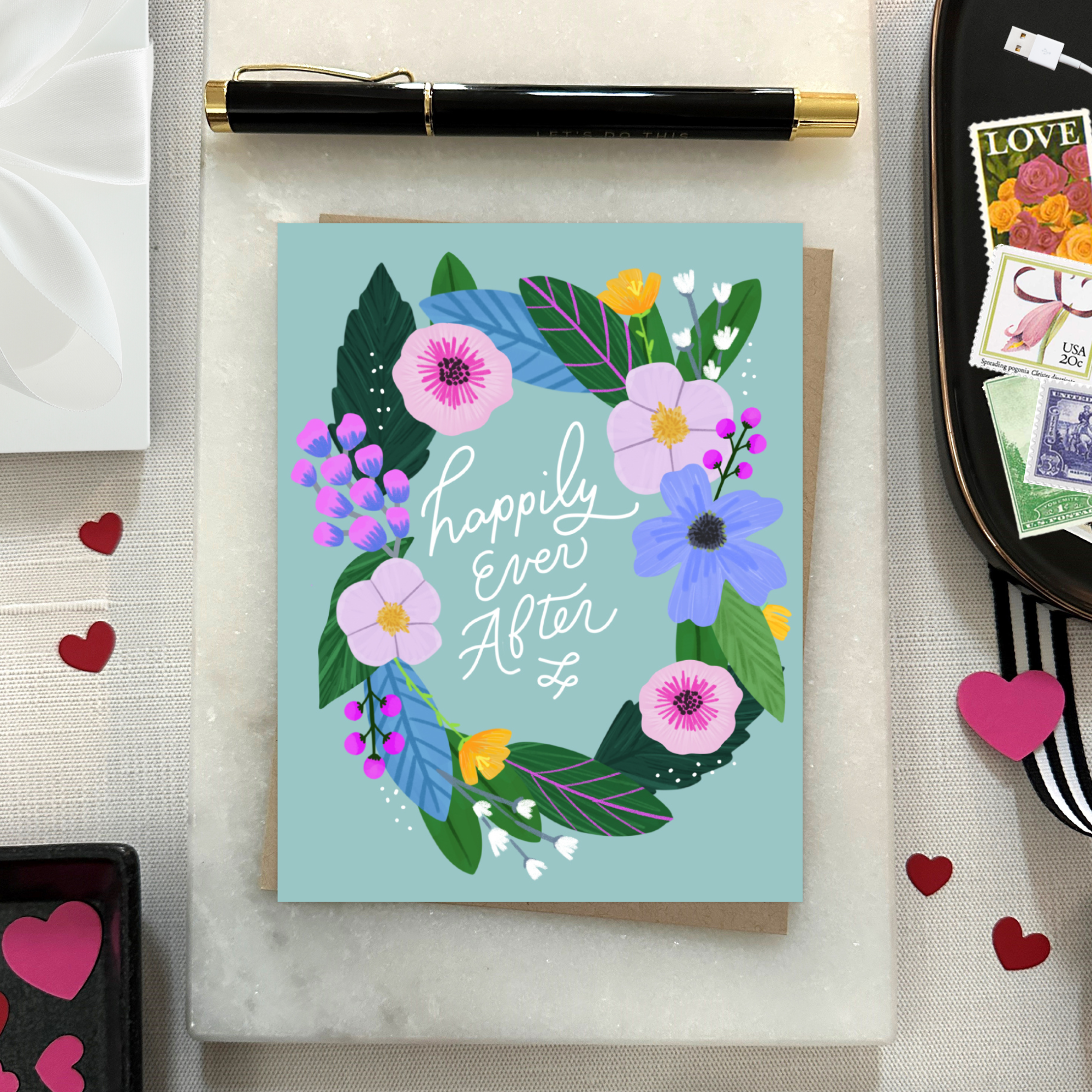 Barone and Co. - Wholesale Trouwkaartje - Blij Tuin Krans Huwelijkskaart5