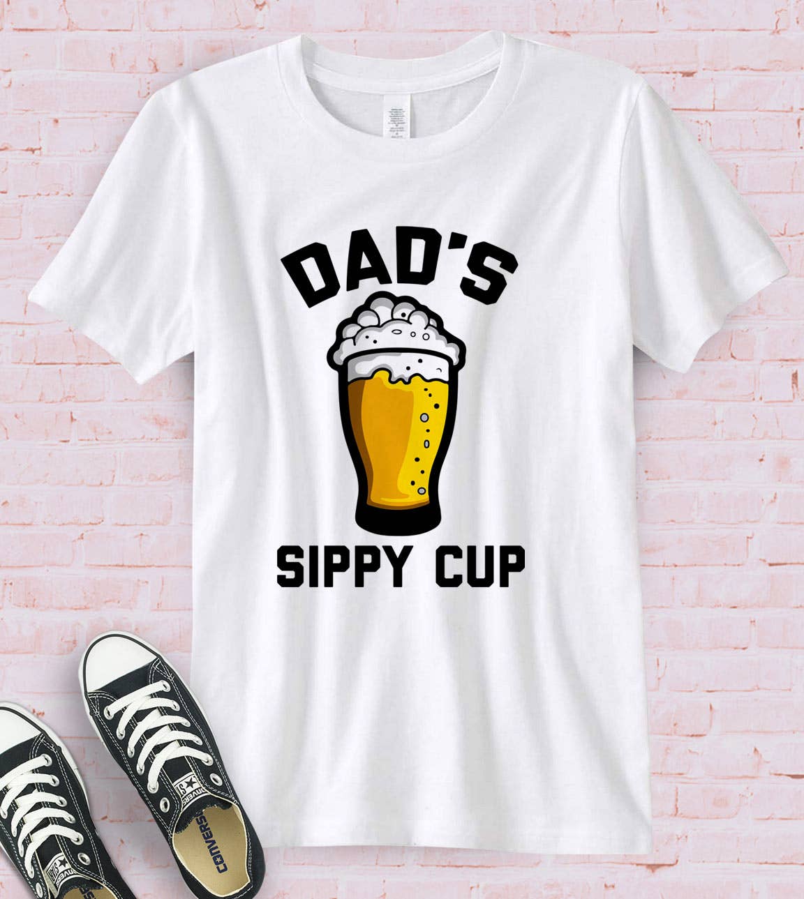 House Of Rodan - Venta al por mayor Camiseta estampada - Hombre - Dad's Sippy Cup - Camiseta divertida para regalo para el día del padre1