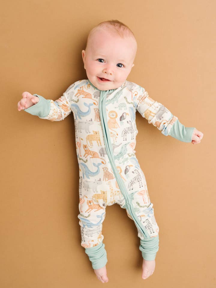 Little One Shop - Wholesale Sleepsuit - Baby - Wild Wonders Bamboo Sleeper