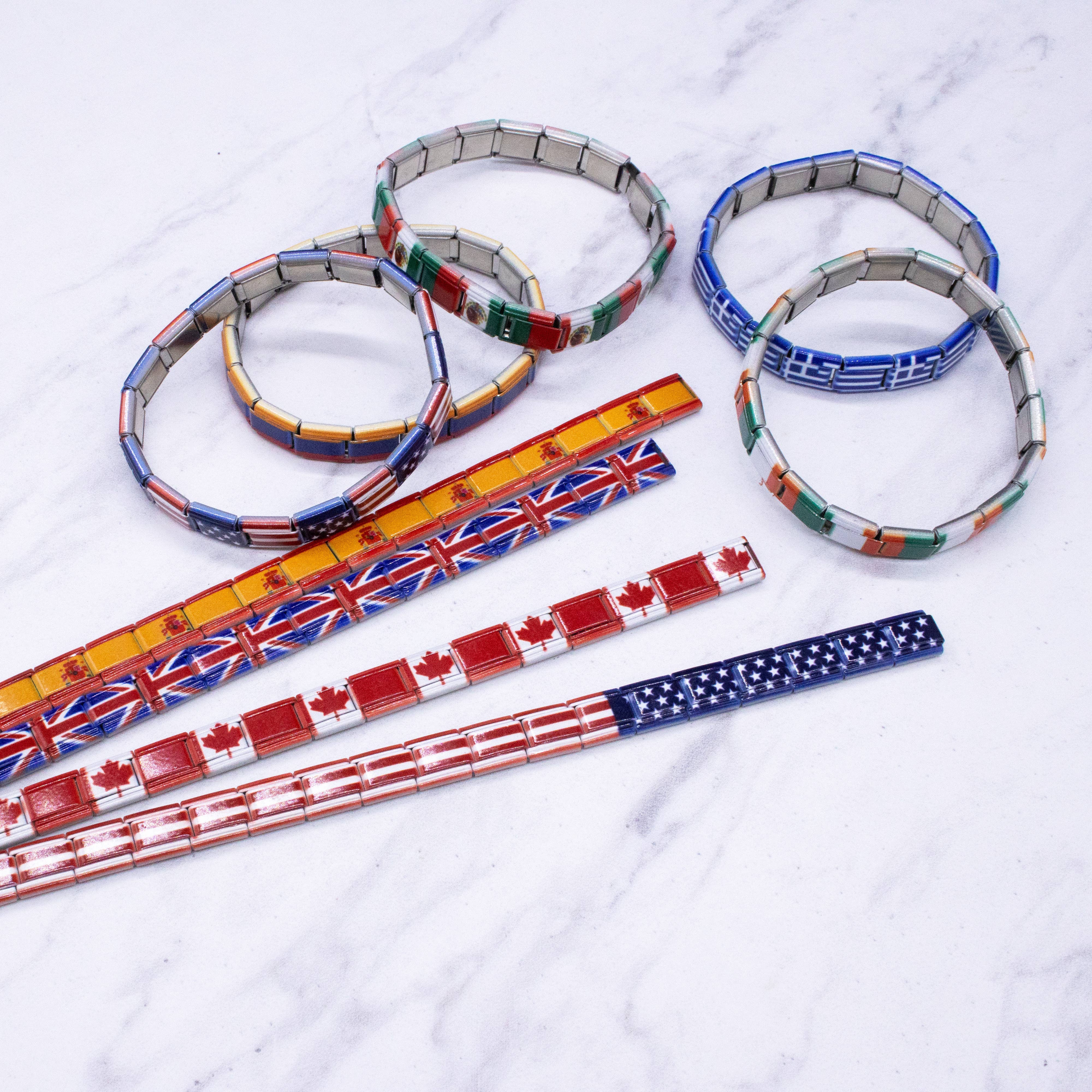 Natalia - Wholesale Charm/Dangle Bracelet - Italian Charm Bracelet Flags - Link Jewelry5