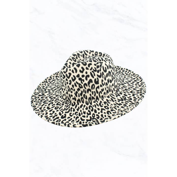 Suzie Q USA - Wholesale Fedora - Women's - Big Brim Peach Heart Top Leopard Jazz Fedora Hat5