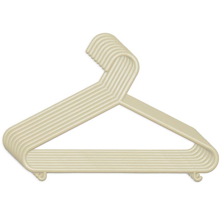 Hanger 8-piece set vanilla for wholesale by Bieco Spielwaren